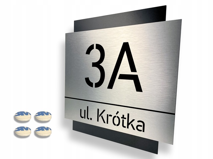 Tabliczka adresowa NUMER | ADRES NA DOM| 25x25cm | CNC | Wycinany | UV
