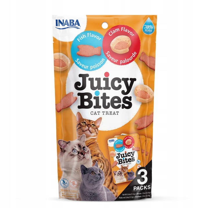 INABA CAT JUICY BITES Przysmaki dla Kota ZESTAW 5 SMAKÓW 5 opak. (3x11,3g)
