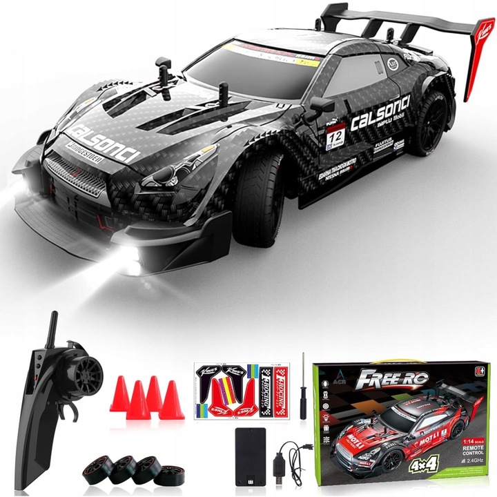 SAMOCHÓD RC DO DRIFTU AUTO WYŚCIGOWE ZDALNIE STEROWANE DRIFT 4x4 PILOT 2,4