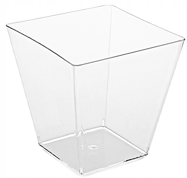 50XPucharki PIRAMIDA 60ml+łyżeczki 50szt NA PRZEKĄSKI POJEMNIKI NA DESERY