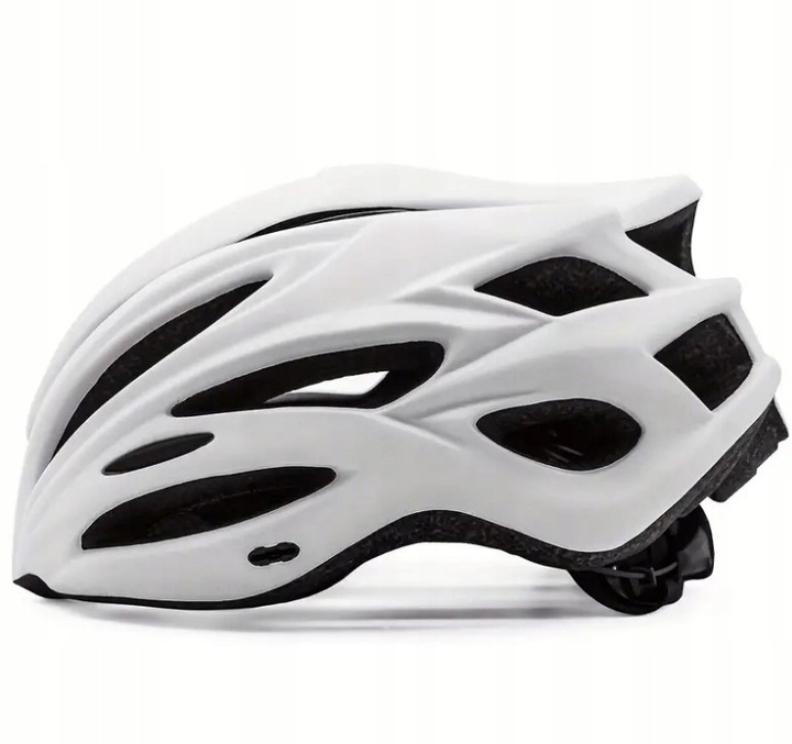 KASK ROWEROWY NA ROWER MĘSKI DAMSKI REGULOWANY WYGODNY 58-61CM L BIAŁY