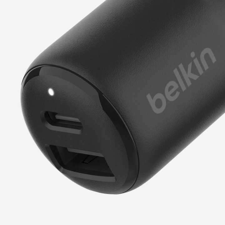 Belkin Ładowarka samochodowa - USB-C PD 3.0 3A PPS 30W + USB-A 12W, mała