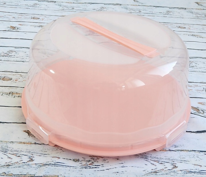 TACA PATERA POJEMNIK DO TORTU CIASTA PUDEŁKO NA WYPIEKI ŻYWNOŚĆ Z POKRYWĄ