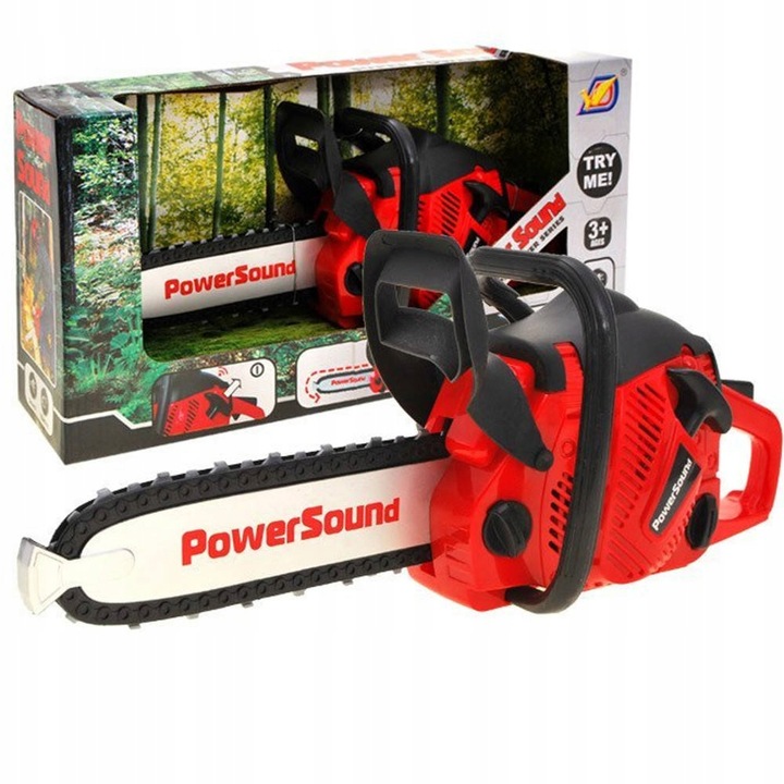 DUŻA PIŁA MOTOROWA SPALINOWA ŁAŃCUCHOWA DLA DZIECI NA BATERIE z DŹWIĘKIEM