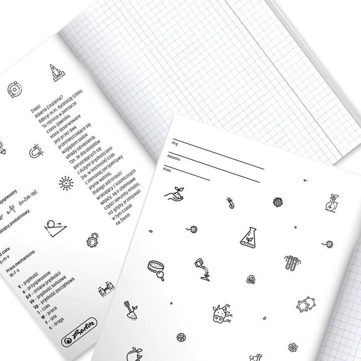 ZESTAW 10 ZESZYTÓW PRZEDMIOTOWYCH ZE ŚCIĄGĄ 60k A5 klasa 7-8 + ZAKŁADKA