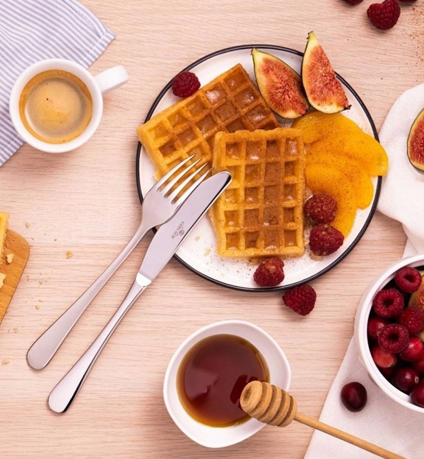 GERLACH FLOW SZTUĆCE 60EL POŁYSK PUDEŁKO 12 OS STAL NIERDZEWNA ZMYWARKA