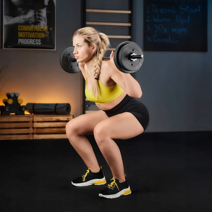 Gryf lekko łamany sztanga 120 cm 25 mm stalowy do ćwiczeń Trex Sport