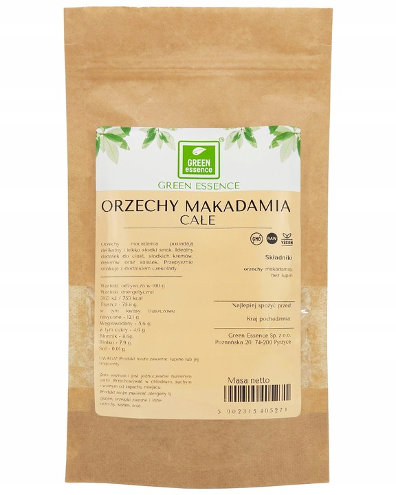 MACADAMIA ORZECHY NATURALNE 250 g świeże makadamia premium jakość łuskane