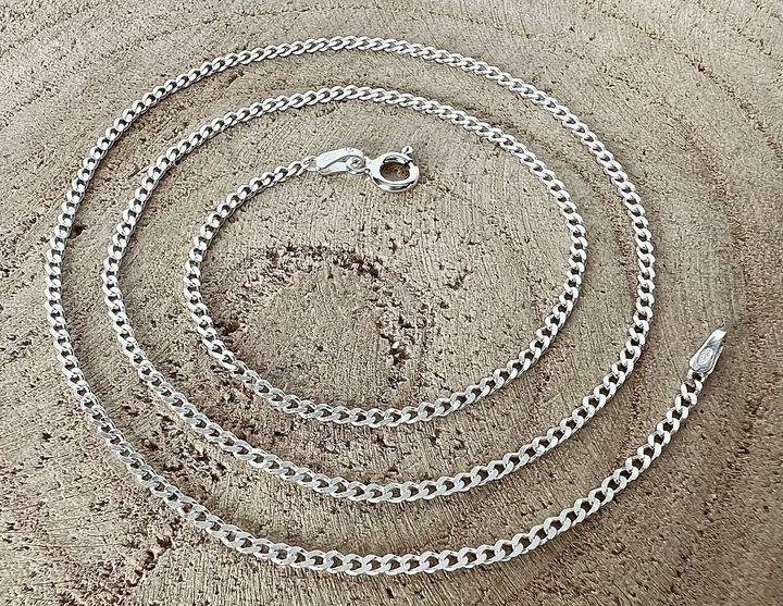 ŁAŃCUSZEK SREBRNY MĘSKI PANCERKA 020/50cm SREBRO 925 PEŁNE