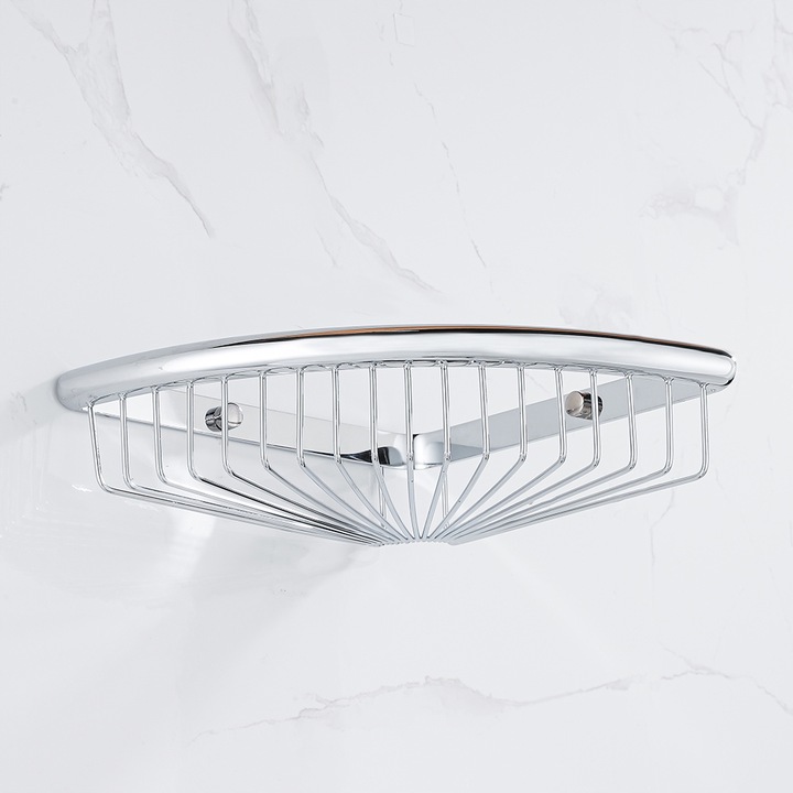 Koszyk półka narożna łazienkowa chrom pod prysznic