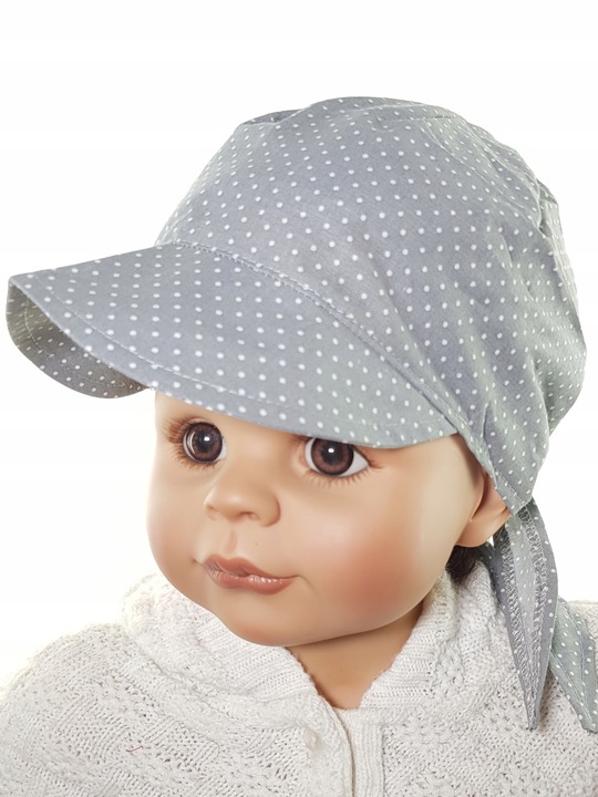 POLSKA UNIWERSALNA CZAPKA CHUSTKA CHUSTECZKA NA GŁOWĘ Z DASZKIEM 40 WZORÓW