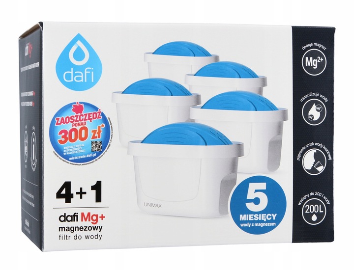 Wkład filtrujący Dafi Unimax Mg+ 5 szt. (4+1)
