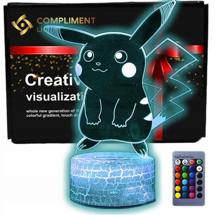 Lampka 3D nocna led usb Pikachu Statuetka