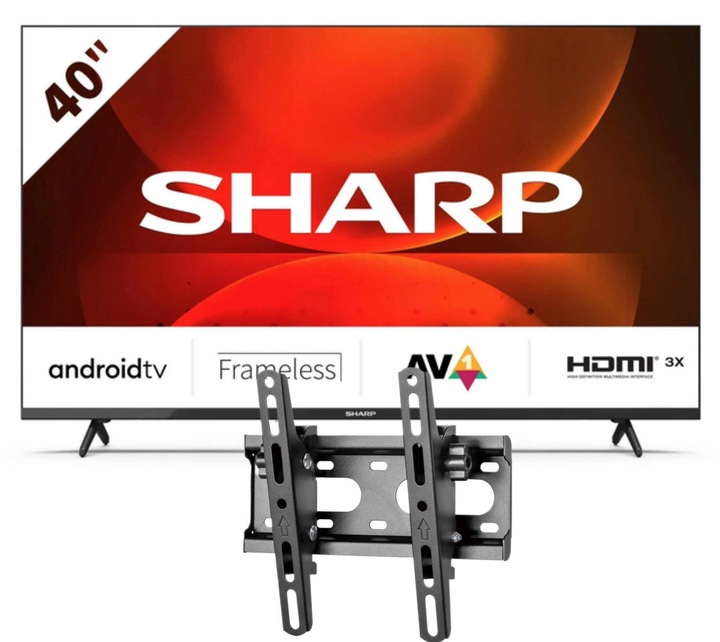 Telewizor Sharp BEZRAMKOWY 40FH2EA 40" Full HD Android TV+DEDYKOWANY UCHWYT
