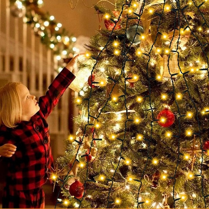 OŚWIETLENIE CHOINKOWE Z PIERŚCIENIEM, 2M, 400 DIOD LED, LAMPKI CHOINKOWE