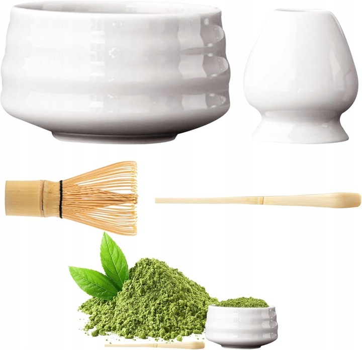 BAMBUSOWY ZESTAW PREZENTOWY DO HERBATY MATCHY CHASHAKU TRZEPACZKA ŁYŻKA