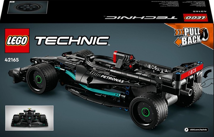 Lego Technic 42165 Samochód Mercedes AMG F1 W14 E Napęd Pull-back Auto