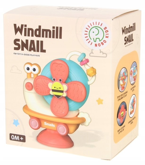 Ślimak Sensoryczny Jeżdżący 4w1 Spinner z Przyssawką dla Dzieci