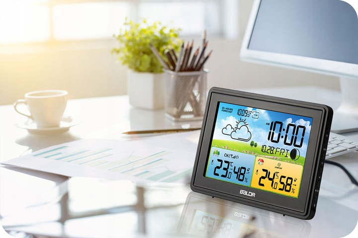 BEZPRZEWODOWA STACJA POGODY POGODOWA HIGROMETR