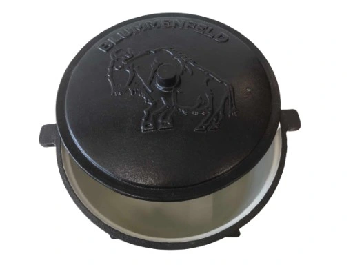 EMALIOWANY KOCIOŁEK 4L - gar garnek myśliwski żeliwny węgierski prażonki