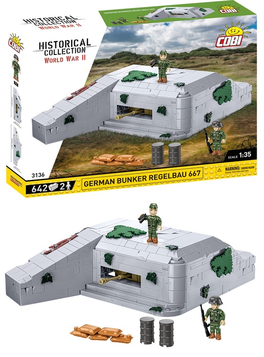 Klocki COBI 3136 German Bunker Regelbau 667 niemiecki schron bunkier