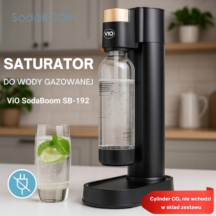 Saturator do wody gazowanej ViO SodaBoom SB-192 + butelka wielorazowa 1L