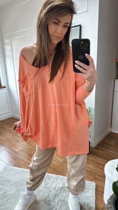 BY O LA LA! BLUZKA BASIC WĘZEŁ PAPAYA UNI