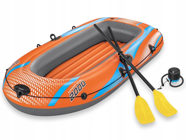 wytrzymały PONTON KONDOR Elite Bestway 196 cm do pływania WIOSŁA pompka