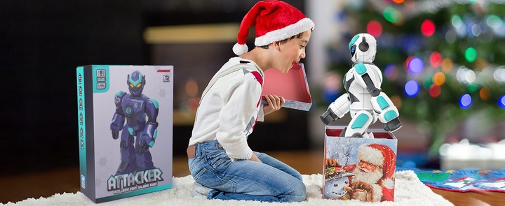 ROBOT DUŻY INTERAKTYWNY ZDALNIE GEST PROGRAMOWANY STEROWANIE GŁOSOWE LED