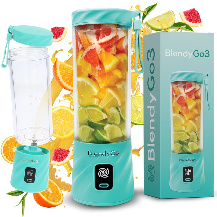 Blender kielichowy BlendyGo Mikser do smoothie mini 3 250 W zielony