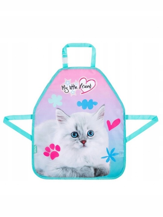 Tornister szkolny + fartuszek + kredki My Little Friends Cat kotek pastel