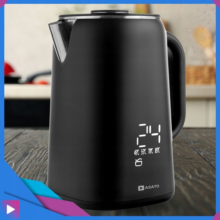 Czajnik Elektryczny z Wyświetlaczem 1,7L 1500W Regulacja Temperatury 5 tryb