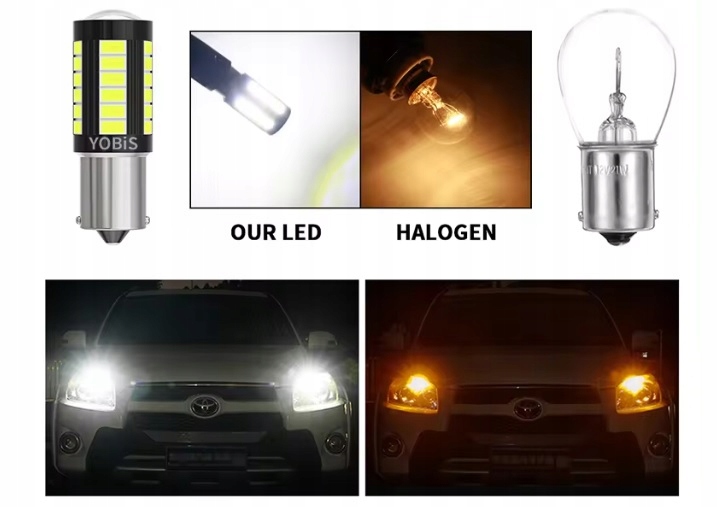 Żarówki P21W PROJEKTOR XENON BIAŁY BIAŁE LED Bardzo Mocne 6500 2szt.