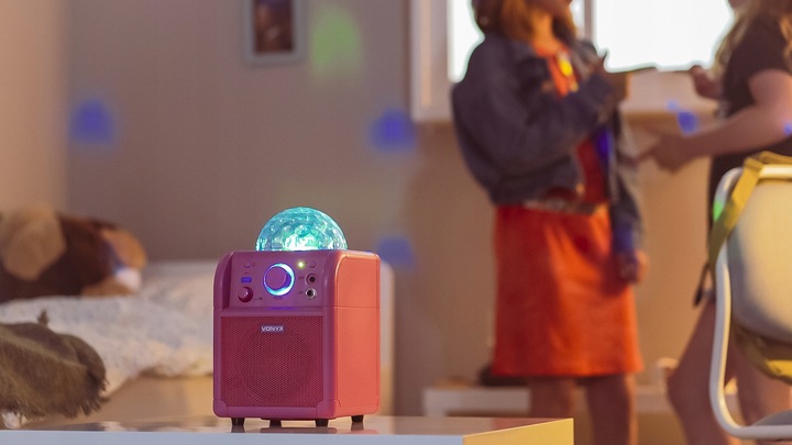 GŁOŚNIK BLUETOOTH LED RGB 50W+ MIKROFON KARAOKE