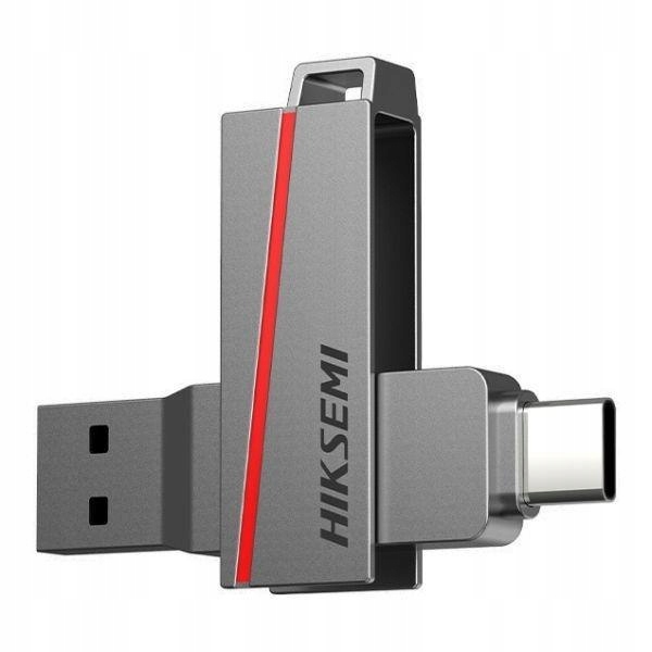 Pendrive HIKSEMI Dual Slim E307C 128GB USB 3.2 Type-C 2w1 flashdrv metalowy