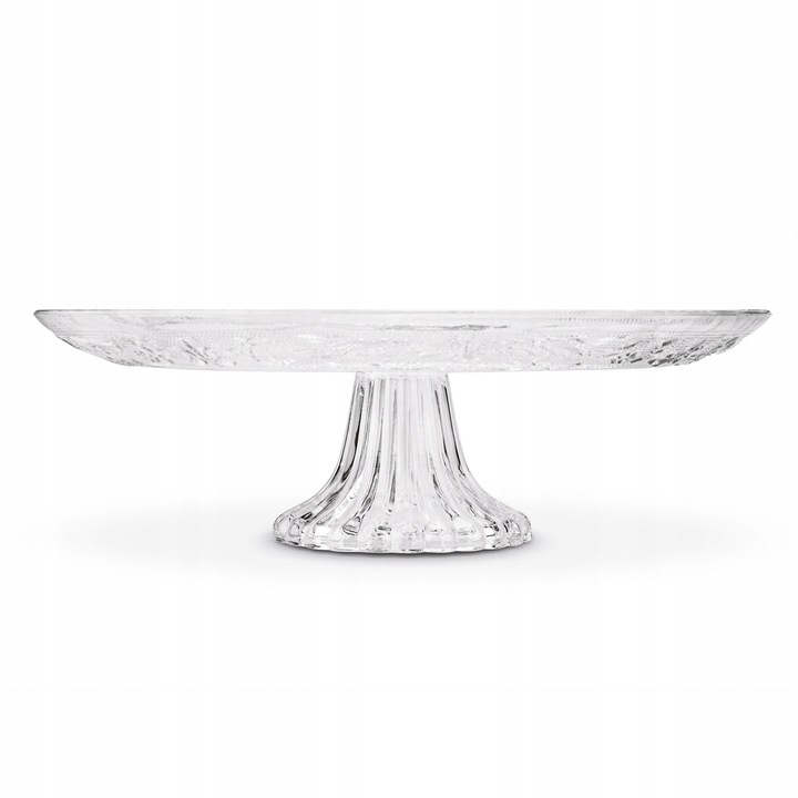 SZKLANA PATERA na ciasto NA BABECZKI patera NA NÓŻCE 30cm Roso Tadar