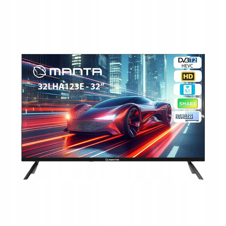 Telewizor Manta 32LHA123E 32" LED HD Smart TV Android 11 DVB-T/T2 HEVC