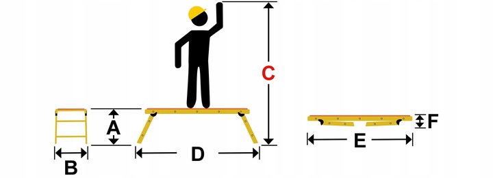 Podest roboczy aluminiowy składany platforma składana HIGHER - 2,48m