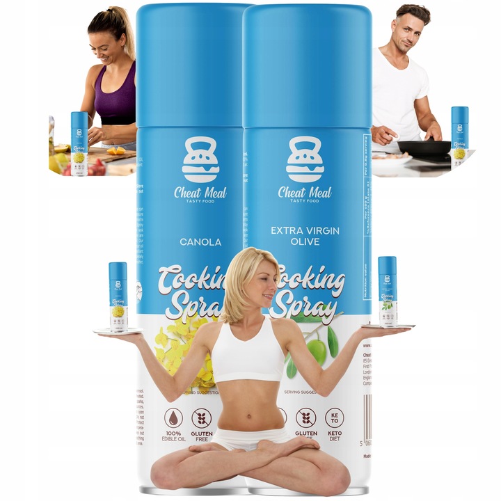 OLEJ RZEPAKOWY + OLIWA Z OLIWEK 250ml W sprayu 250 ML do smażenia ZESTAW