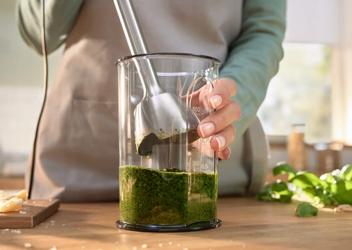 Blender ręczny Bosch MSM26500 600W QuattroBlade Rozdrabniacz Biały