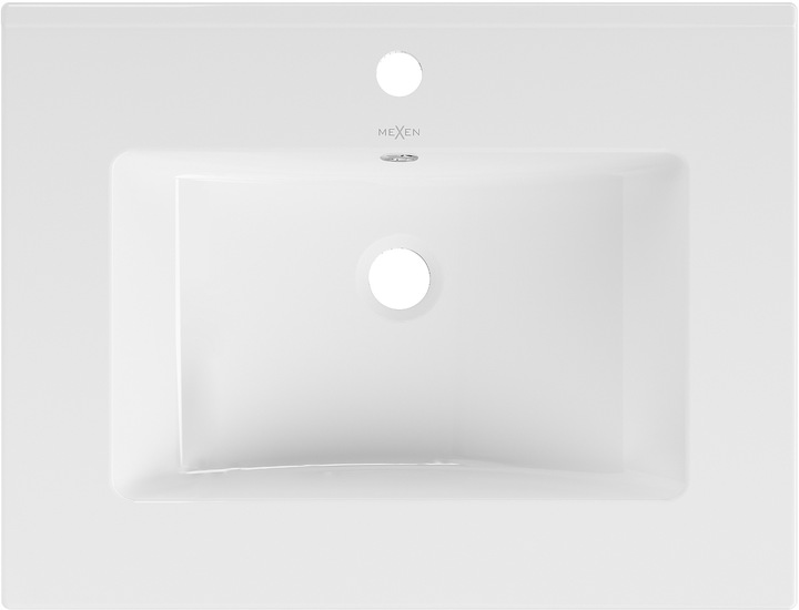 MEXEN ATENA 61 x 46 CM UMYWALKA WPUSZCZANA W BLAT MEBLOWA BIAŁA