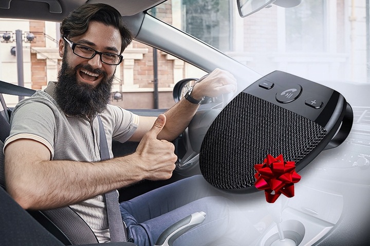 ZESTAW GŁOŚNOMÓWIĄCY DO SAMOCHODU BT 5.0 AUTOSTART + ŁADOWARKA + KABEL C