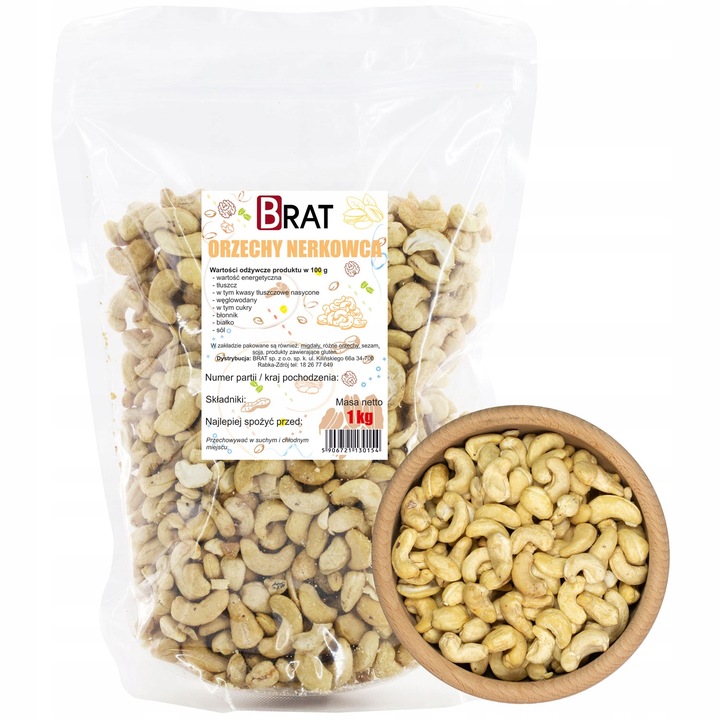 ORZECHY NERKOWCA 1kg Całe nerkowce wysoka jakość