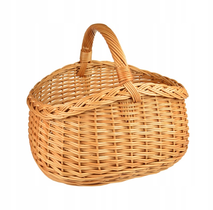 PIĘKNY wiklinowy koszyk NA ZAKUPY PIKNIK GRZYBY XL