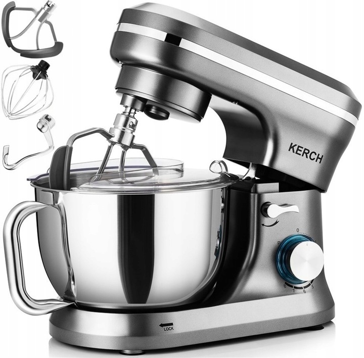 ROBOT KUCHENNY PLANETARNY MIKSER Z MISĄ KERCH FERRO GREY 4,5L