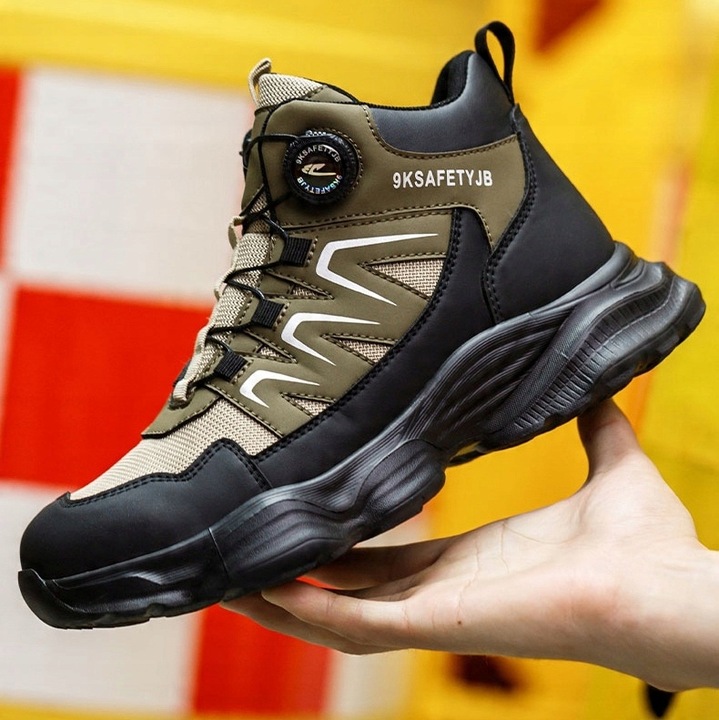 NOWY BUTY ROBOCZE MĘSKIE PÓŁBUTY ROBOCZE SPORTOWE ODDYCHAJĄCE Z NOSKIEM BHP