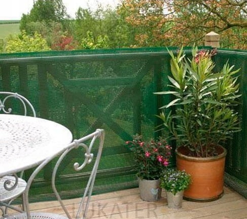 SIATKA CIENIUJĄCA OSŁONOWA MASKUJĄCA NA PŁOT 1,2x10m 135g 90% +TAŚMY 100szt