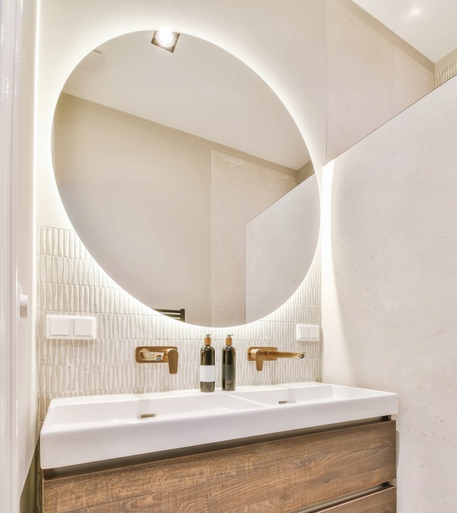 Lustro Podświetlane LED Okrągłe FI 70 Łazienkowe Wodoszczelność IP67