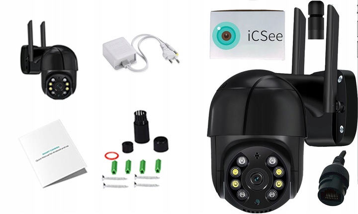 KAMERA OBROTOWA ZEWNĘTRZNA 8MP PRAWDZIWE 4K ULTRA UHD WIFI IP DETEKCJA 8MPx