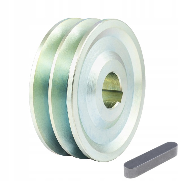 Koła koło pasowe szajba 2 paski 2x 13mm HA | fi 100 otwór 22 mm | + wpust